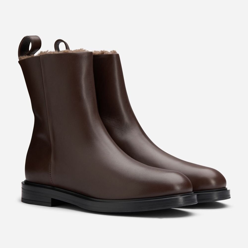 Classic Boots With Fur - Vitello T.Moro