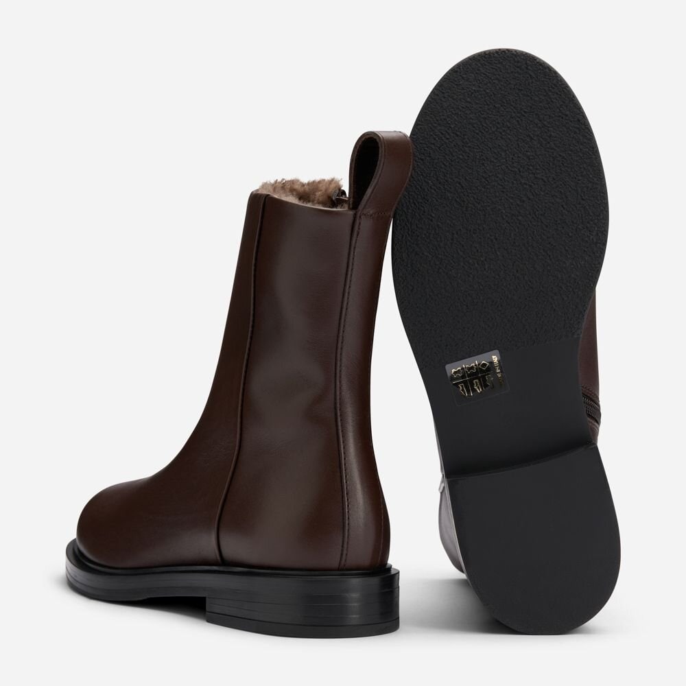 Classic Boots With Fur - Vitello T.Moro