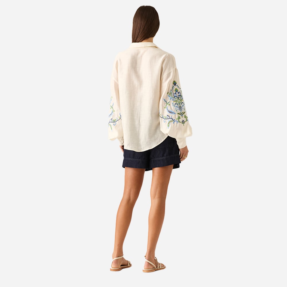 Marcela Embrodery Blouse - Ivory