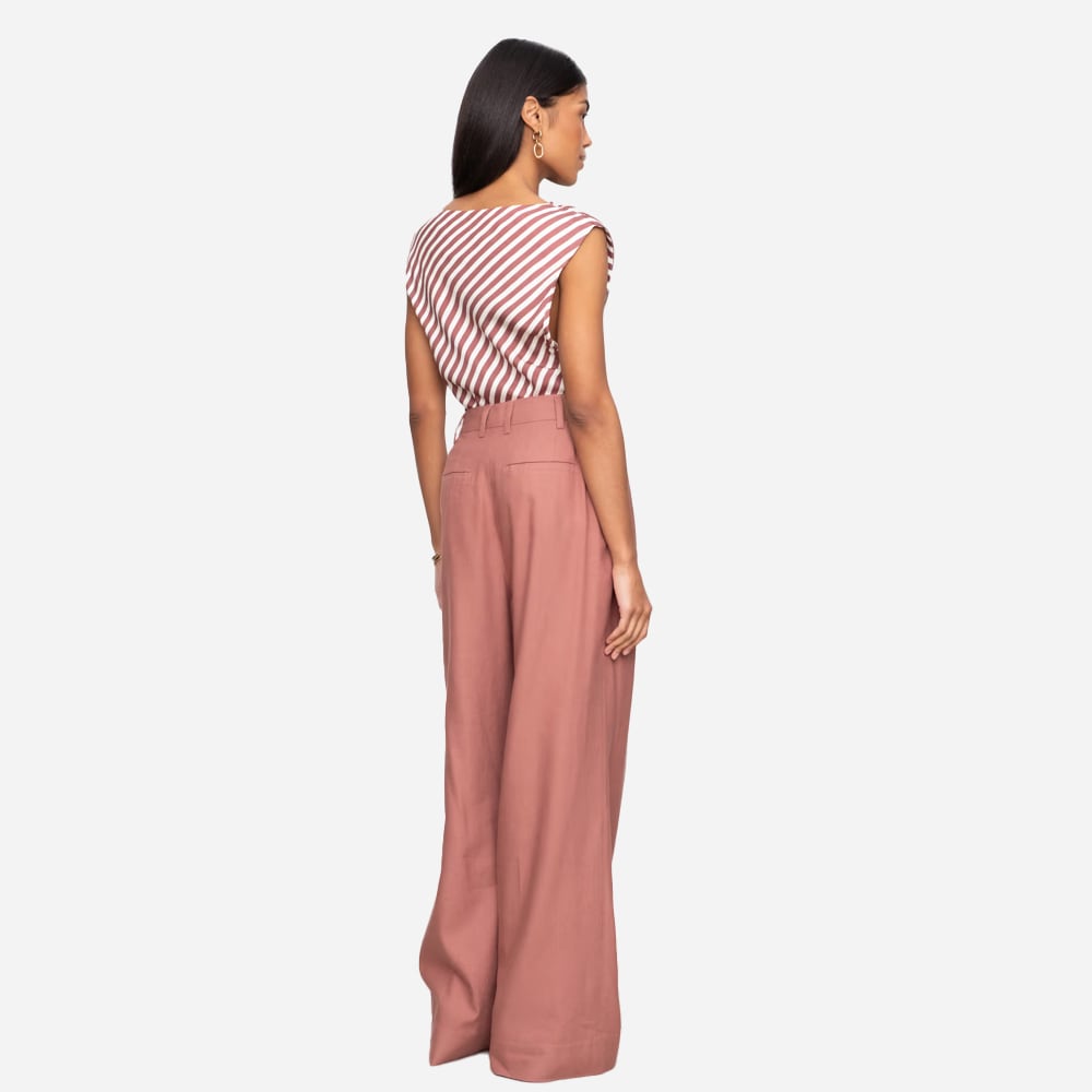Haidi Top - Terracotta Stripe