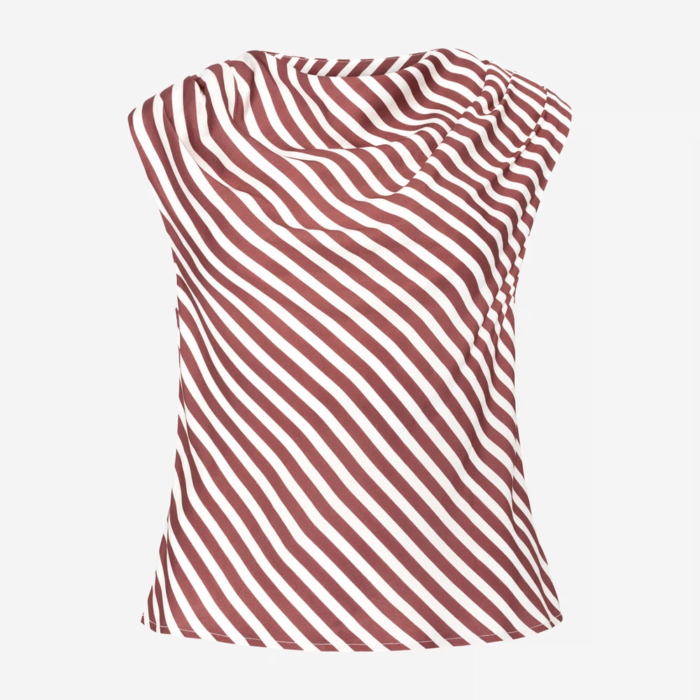 Haidi Top - Terracotta Stripe