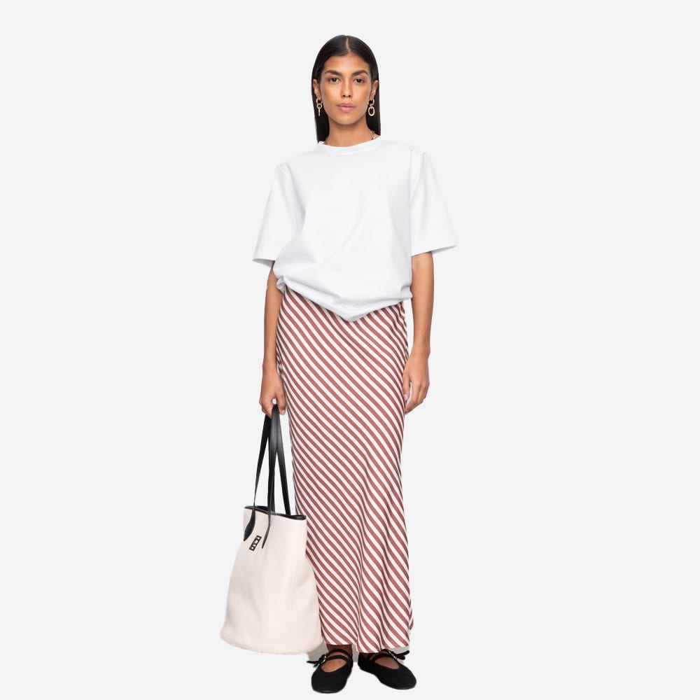 Hyro Skirt - Terracotta Stripe