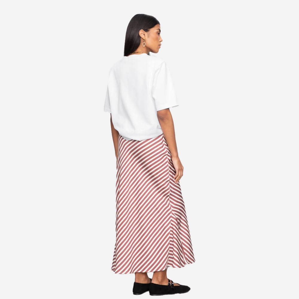 Hyro Skirt - Terracotta Stripe
