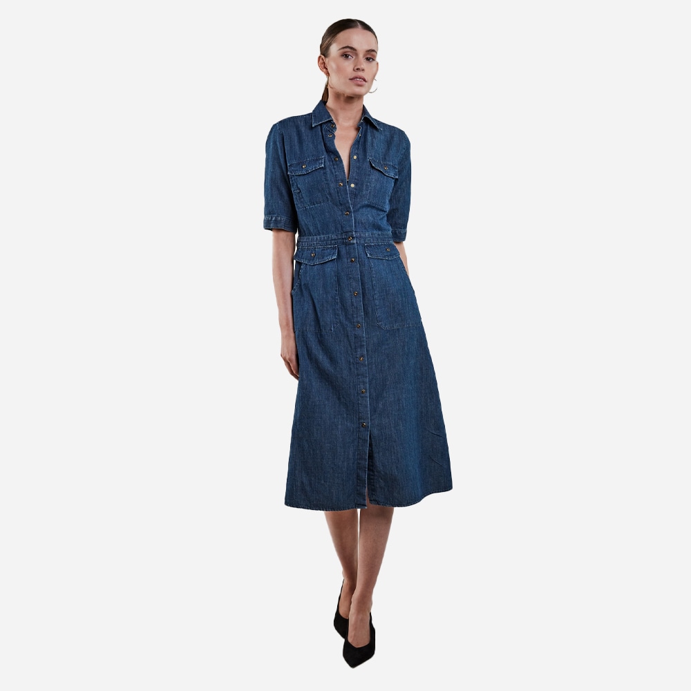 Jolene Cargo Dress - Dark Indigo