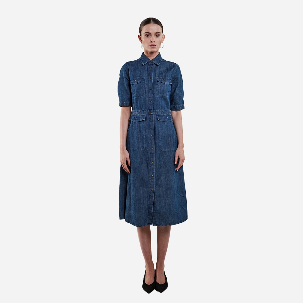 Jolene Cargo Dress - Dark Indigo