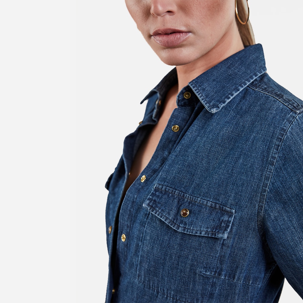 Jolene Cargo Dress - Dark Indigo