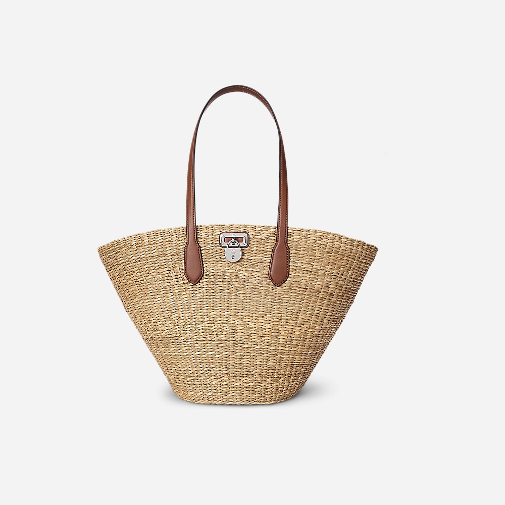 Straw Extra-Large Tanner Tote Bag - Lauren Tan