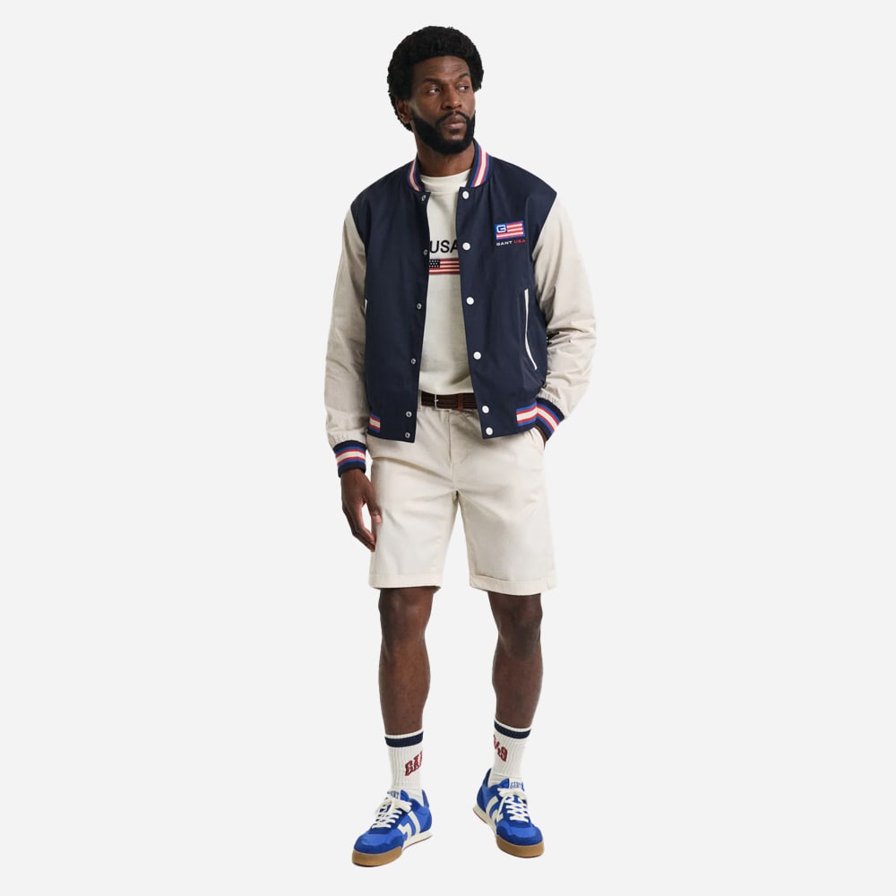 Regular Fit Sunfaded Chino Shorts - Cream