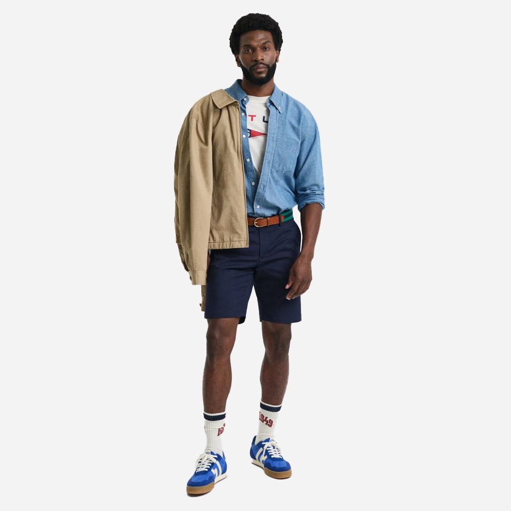 Slim Sports Shorts - Evening Blue