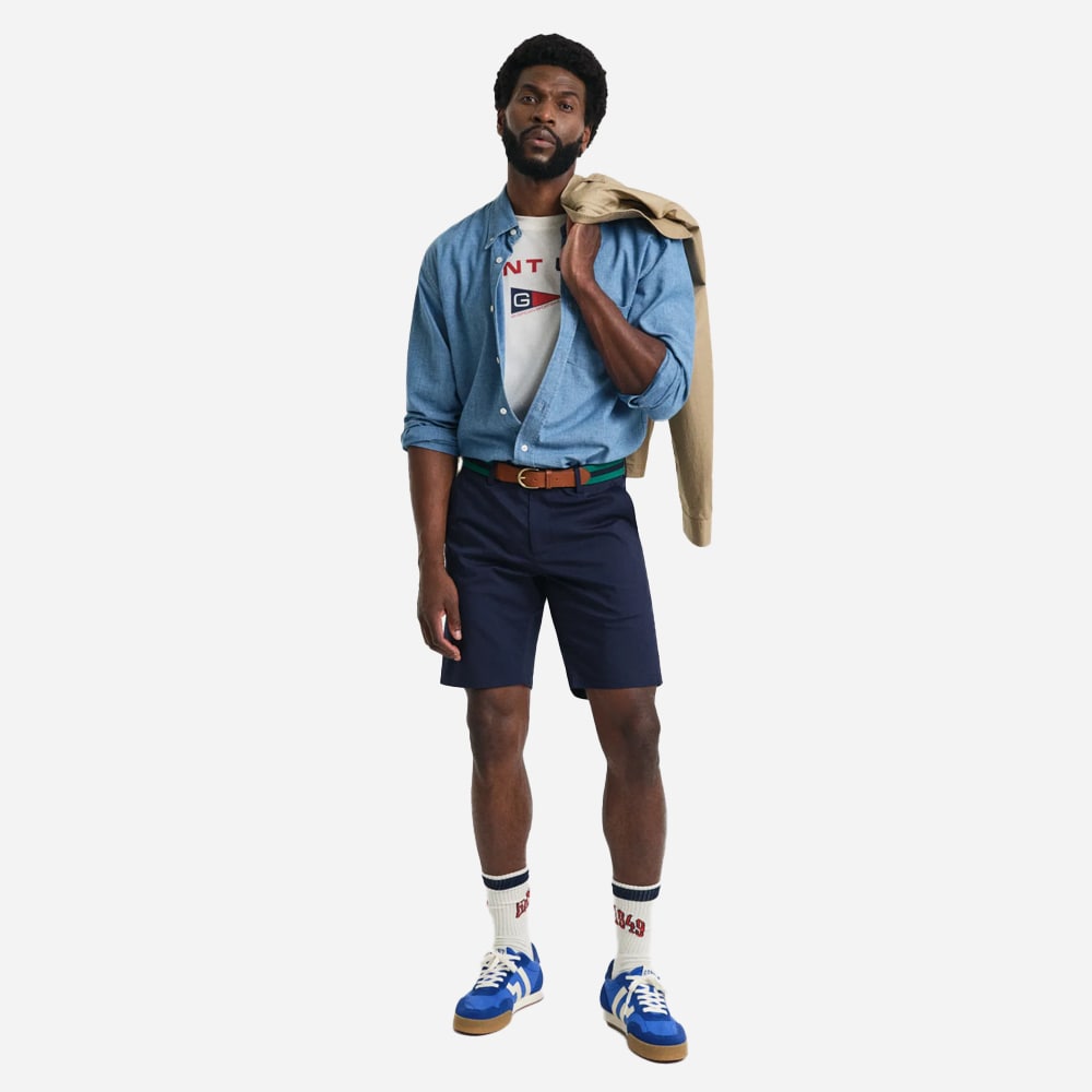 Slim Sports Shorts - Evening Blue