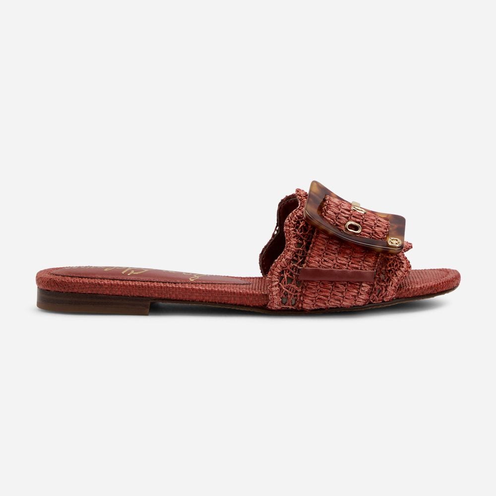Bambi Slide Sandal - Warm Sienna