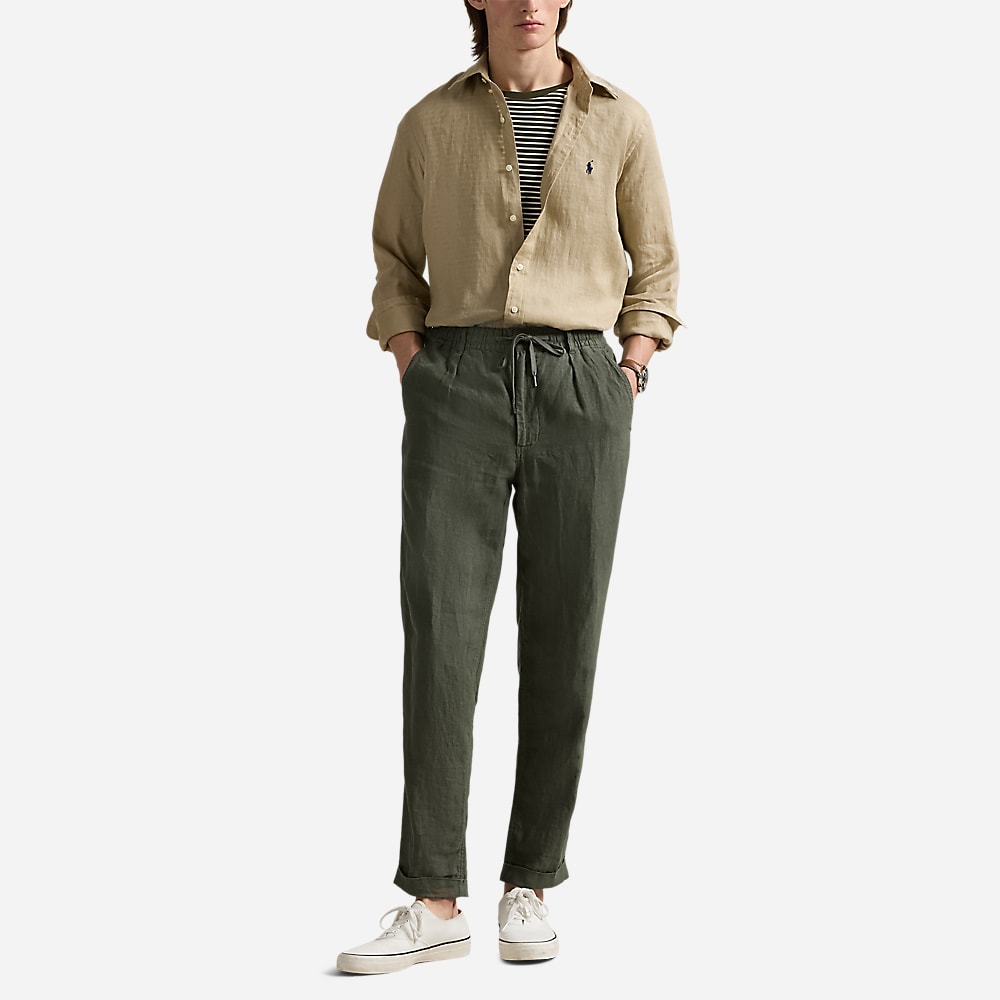 Slim Fit Linen Shirt - Coastal Beige