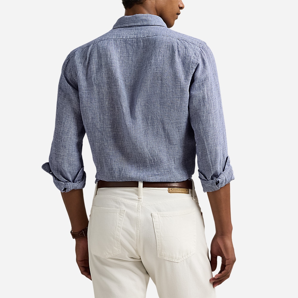 Custom Fit Linen Shirt - Royal White