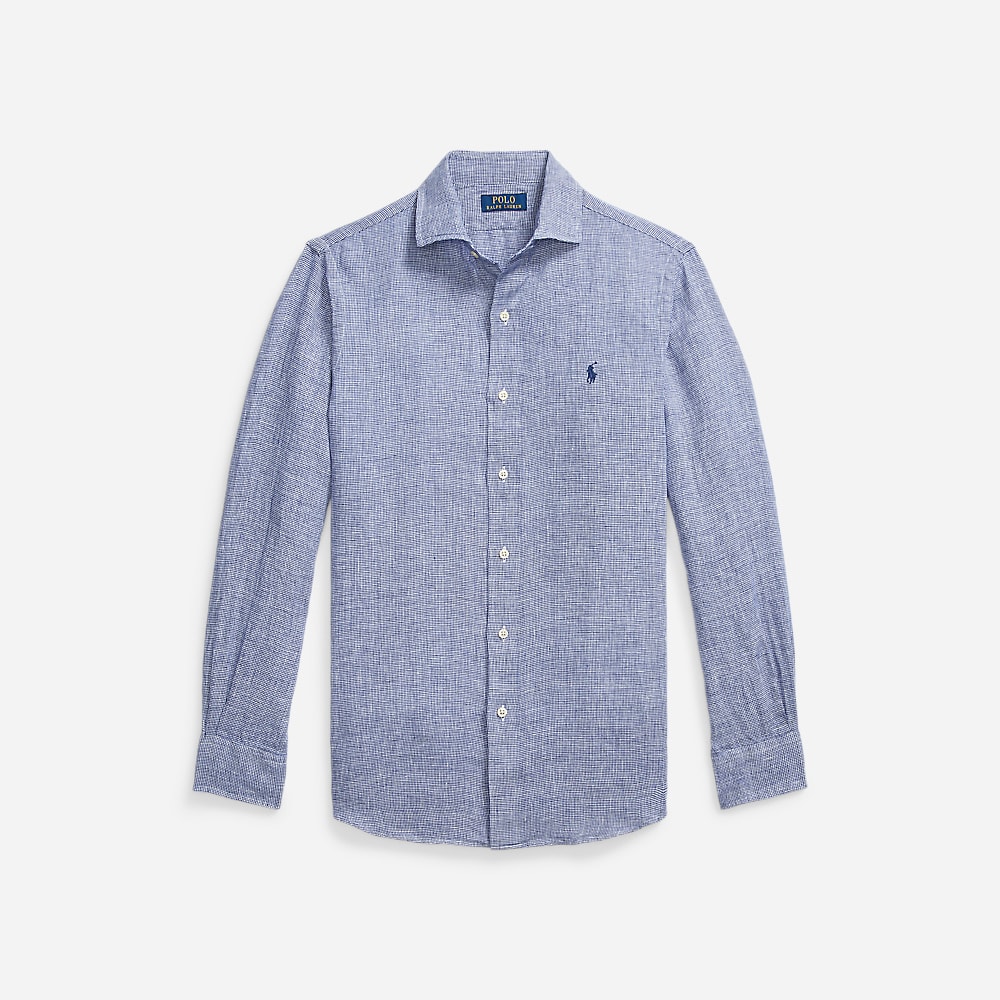 Custom Fit Linen Shirt - Royal White
