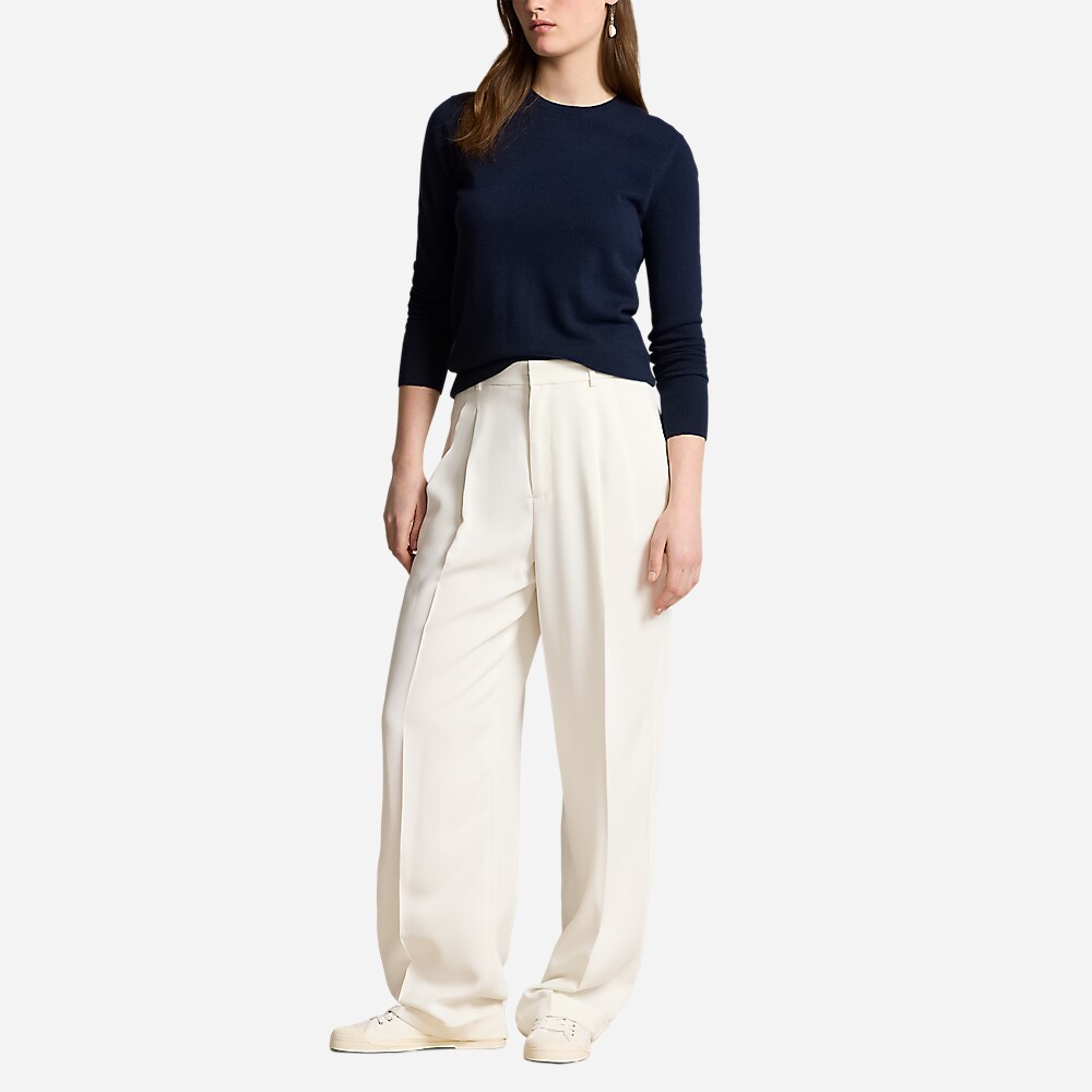 Pleated Straight-Leg Pant - Clubhouse Cream