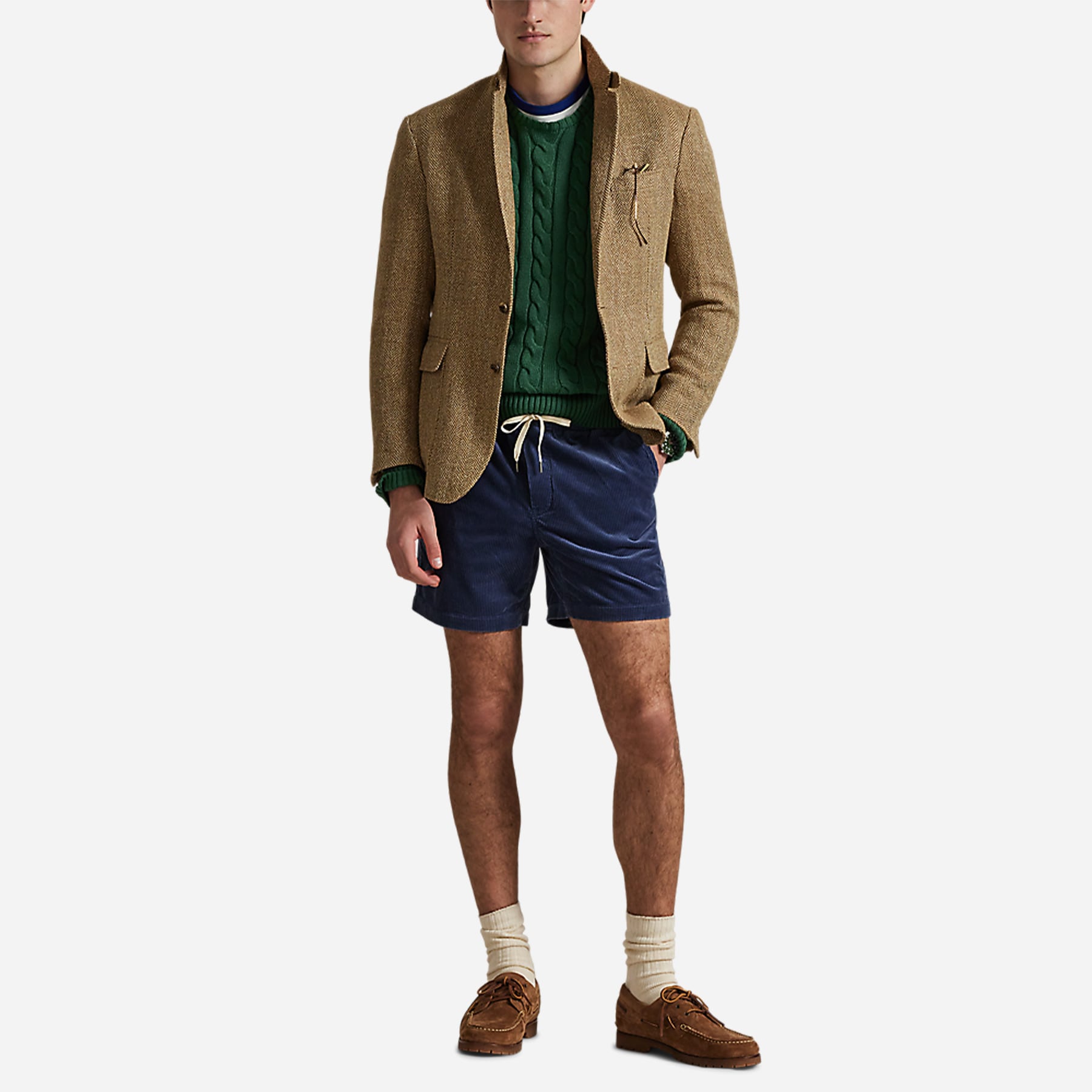 Polo Prepster Corduroy Short - Boston Navy Blue Horse