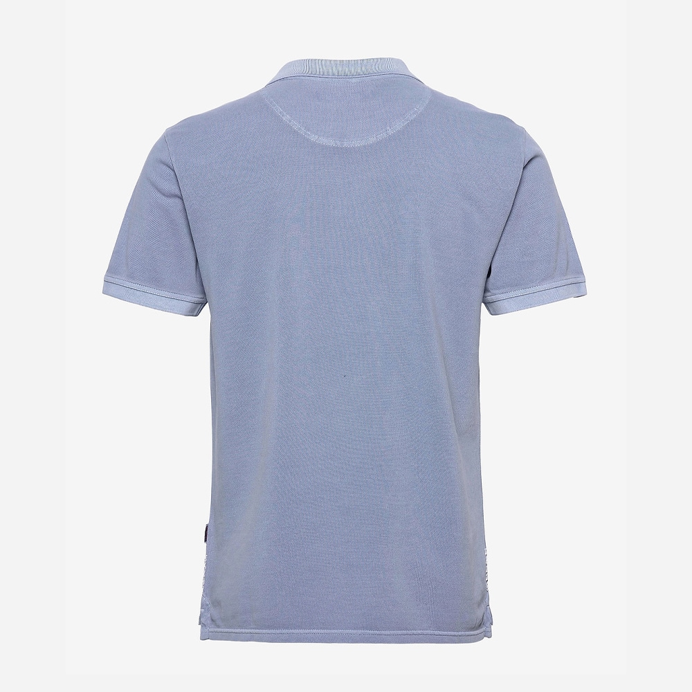 Outwashed Logo Pique - Stone Blue