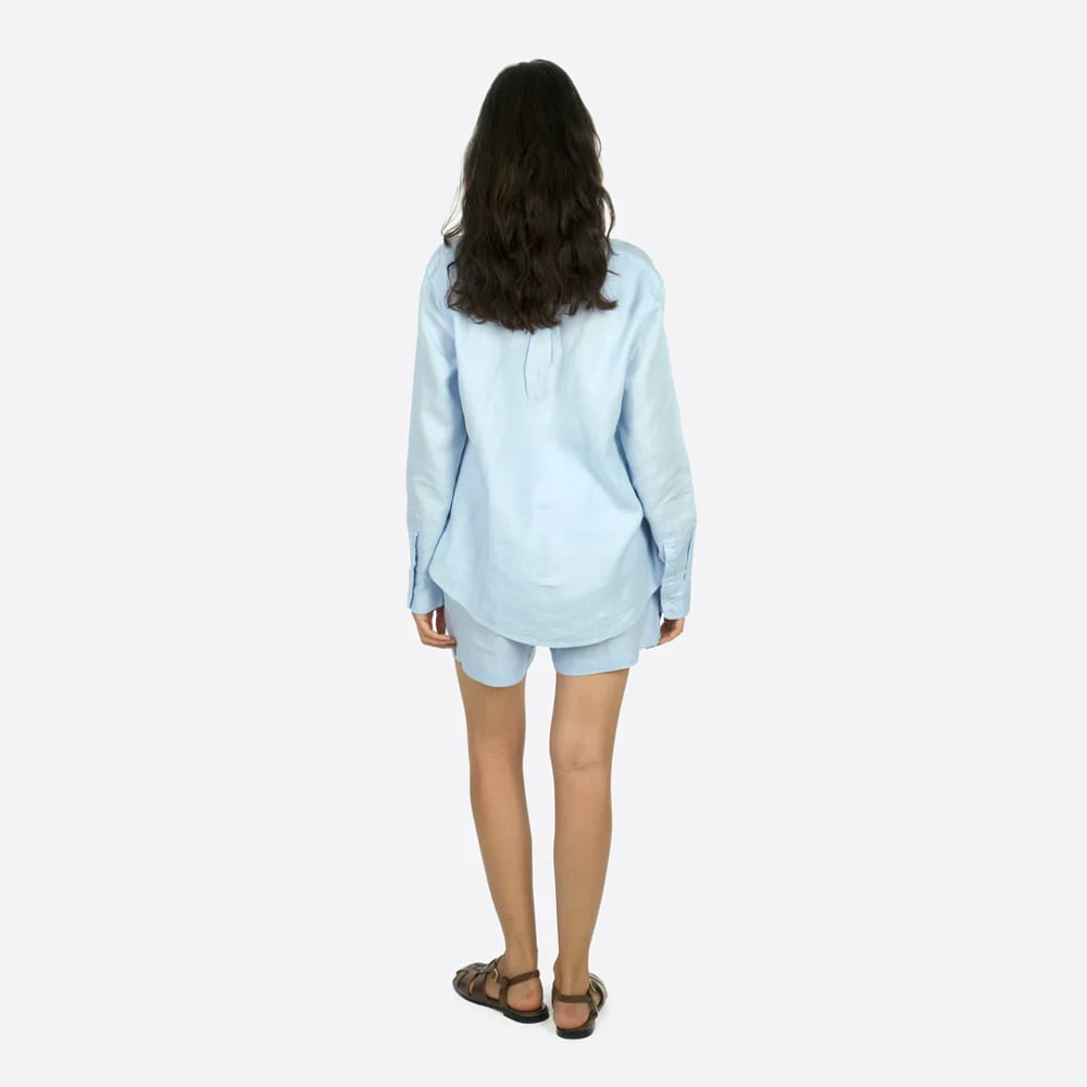 Palma Linen Shirt - Light Blue