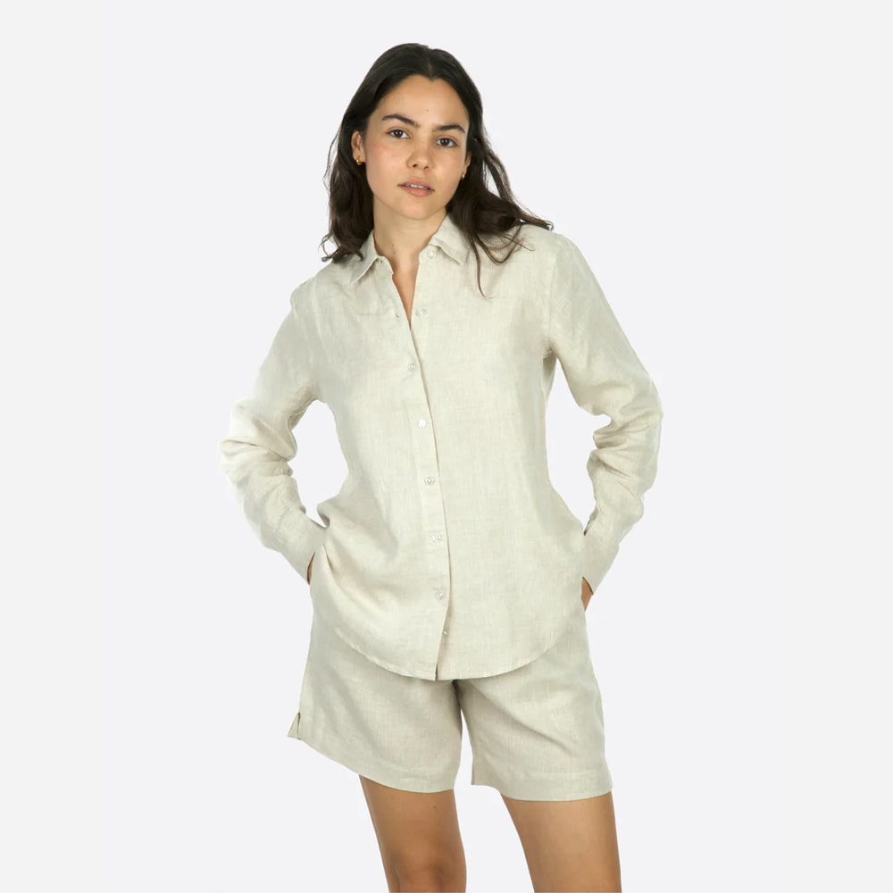 Palma Linen Shorts - Beige