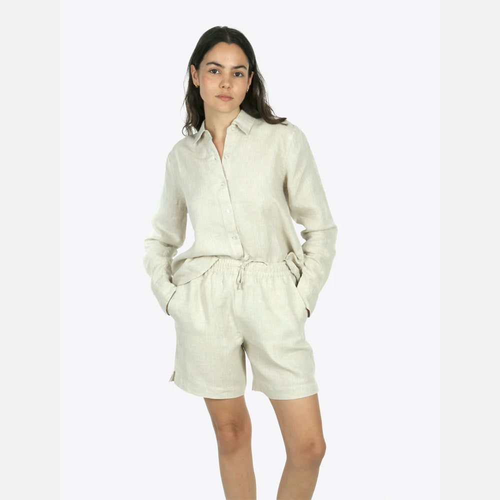 Palma Linen Shorts - Beige