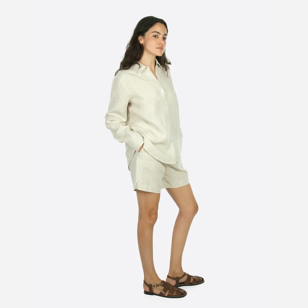 Palma Linen Shorts - Beige