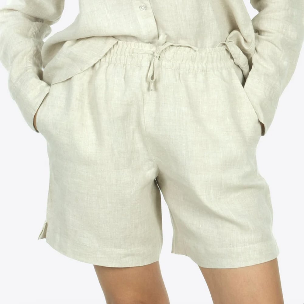 Palma Linen Shorts - Beige