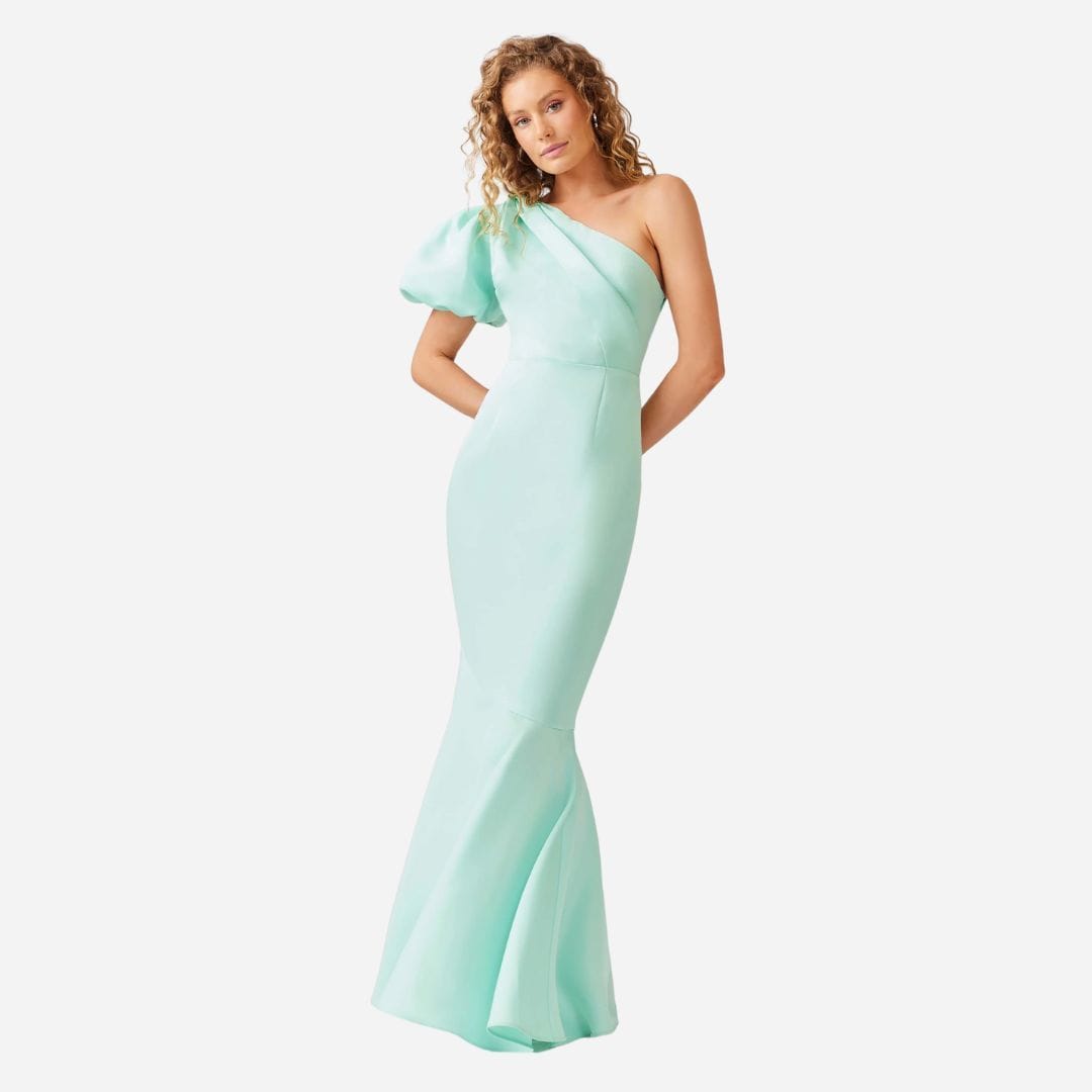 Blake One Shoulder Maxi Dress - Beachglass