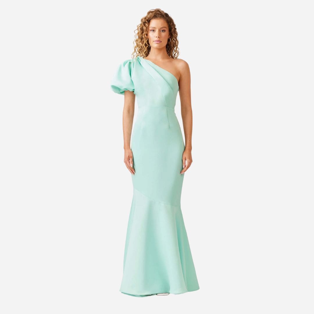 Blake One Shoulder Maxi Dress - Beachglass