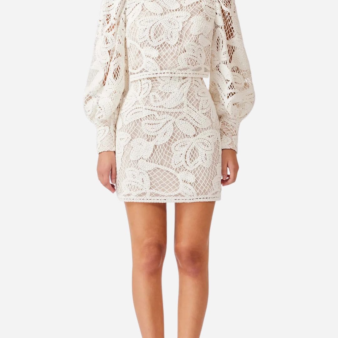 Kyra Crochet Skirt - Ivory