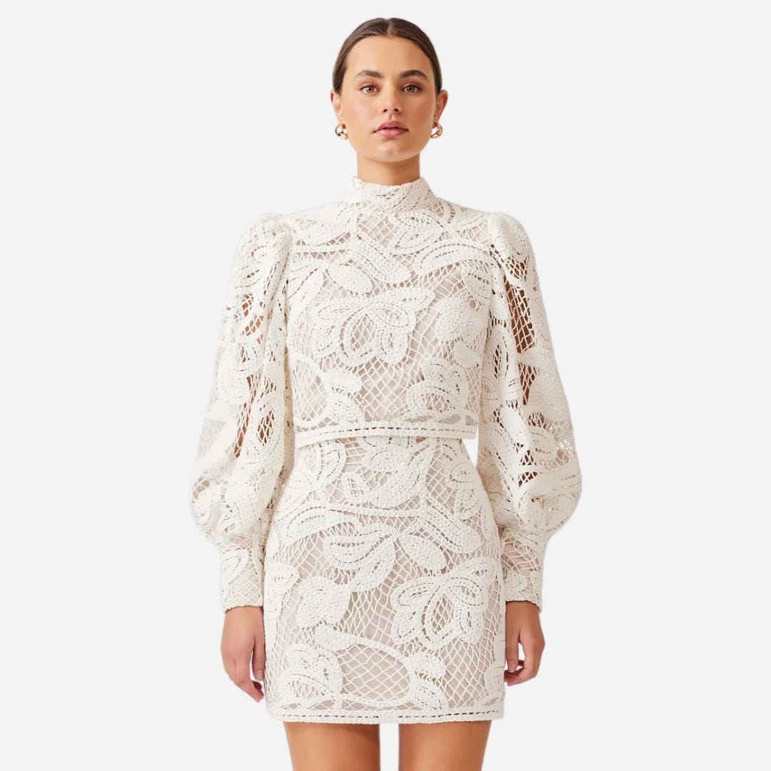 Kyra Crochet Top - Ivory