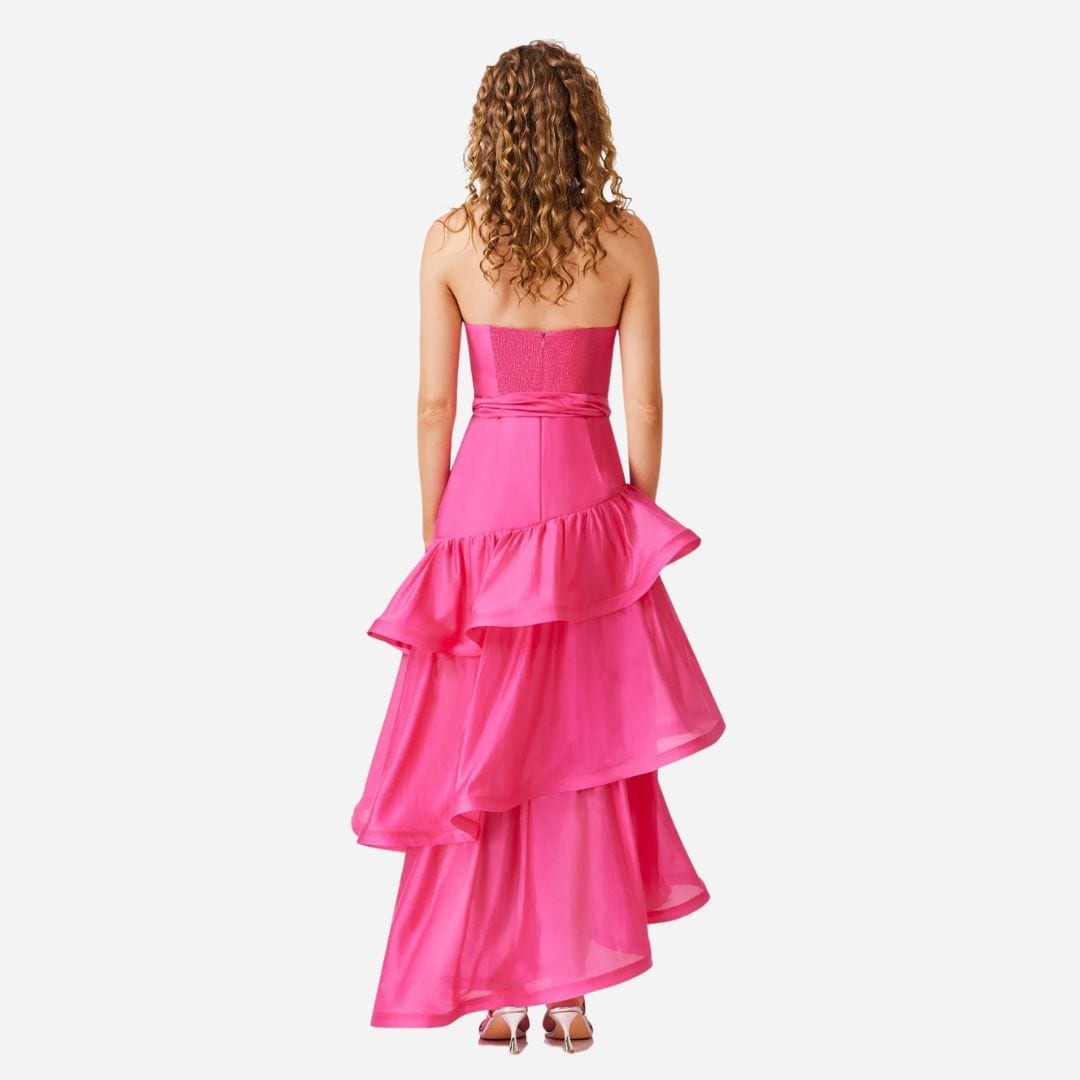 Kalani Strapless Maxi Dress - Hot Pink