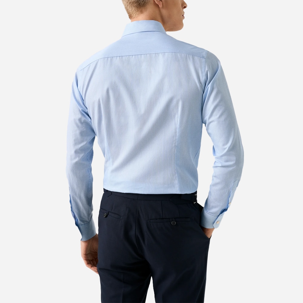 Slim Signture Twill Shirt - Fine Stripes Blue-White