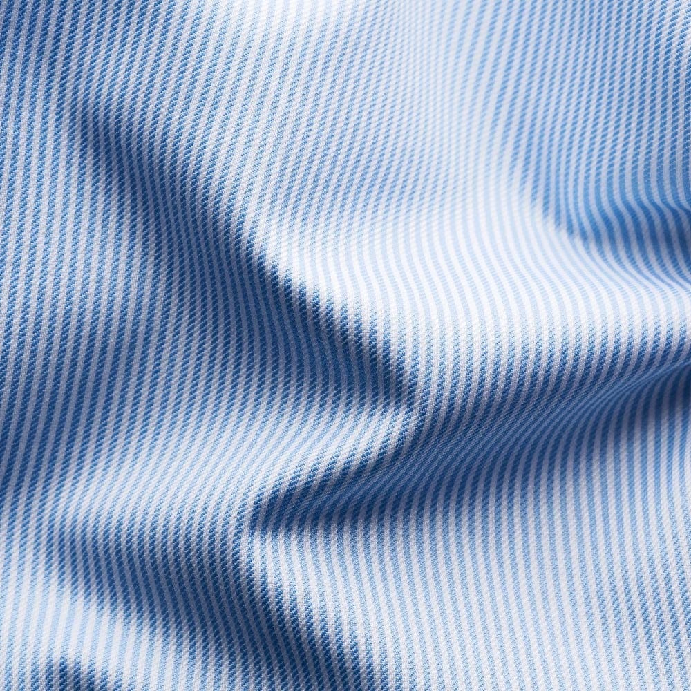 Slim Signture Twill Shirt - Fine Stripes Blue-White