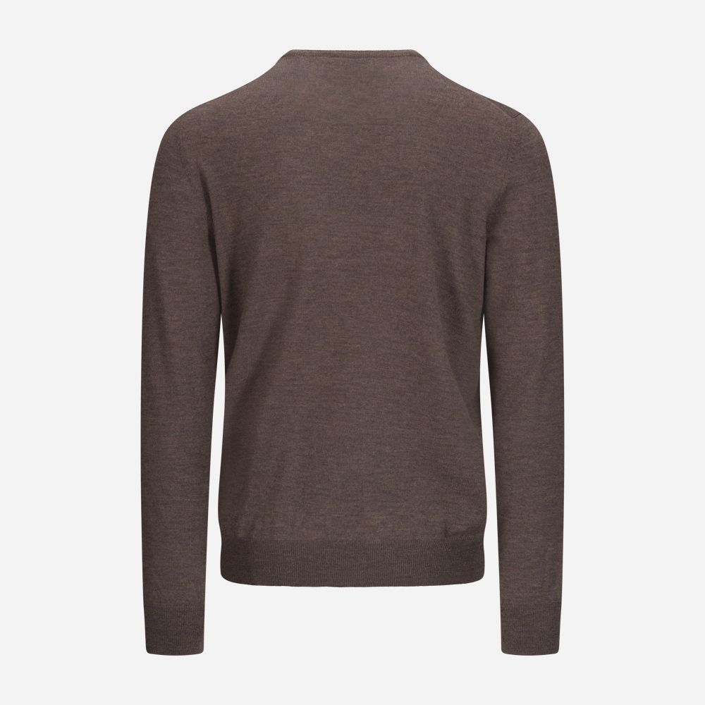 Crew Neck Merino - Dark Brown