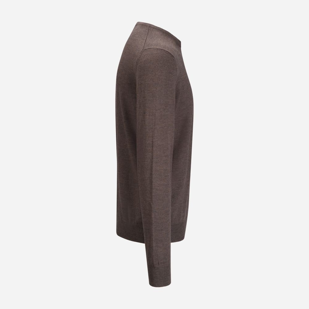 Crew Neck Merino - Dark Brown