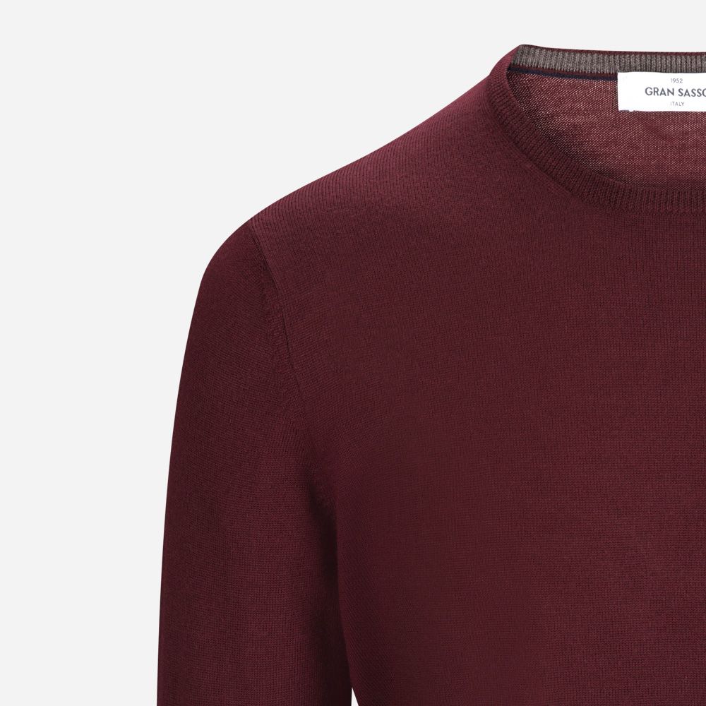 Crew Neck Merino - Burgundy