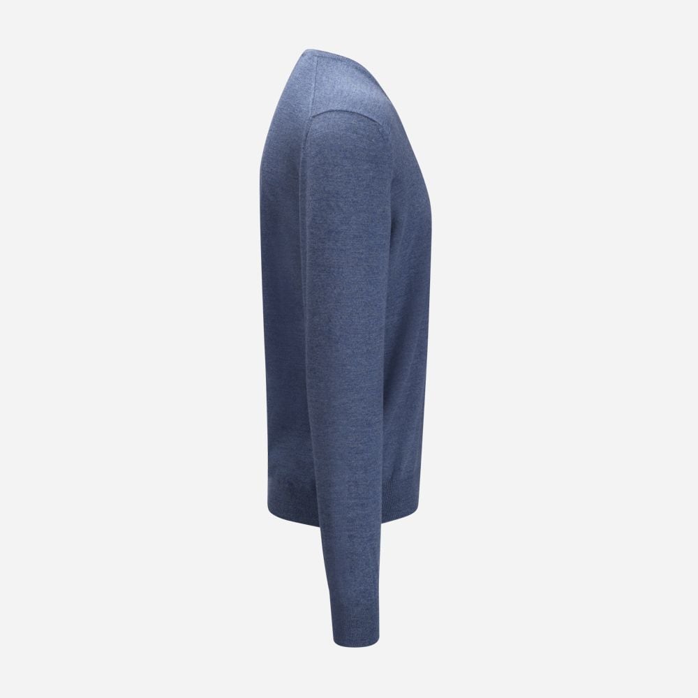 V-Neck Merino - Blue