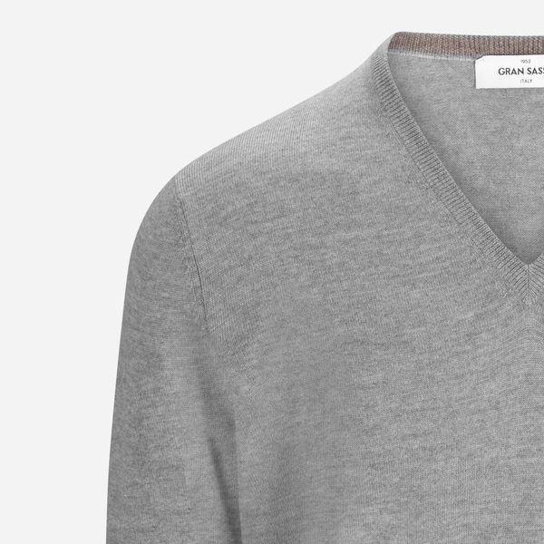 V-Neck Merino - Light Grey