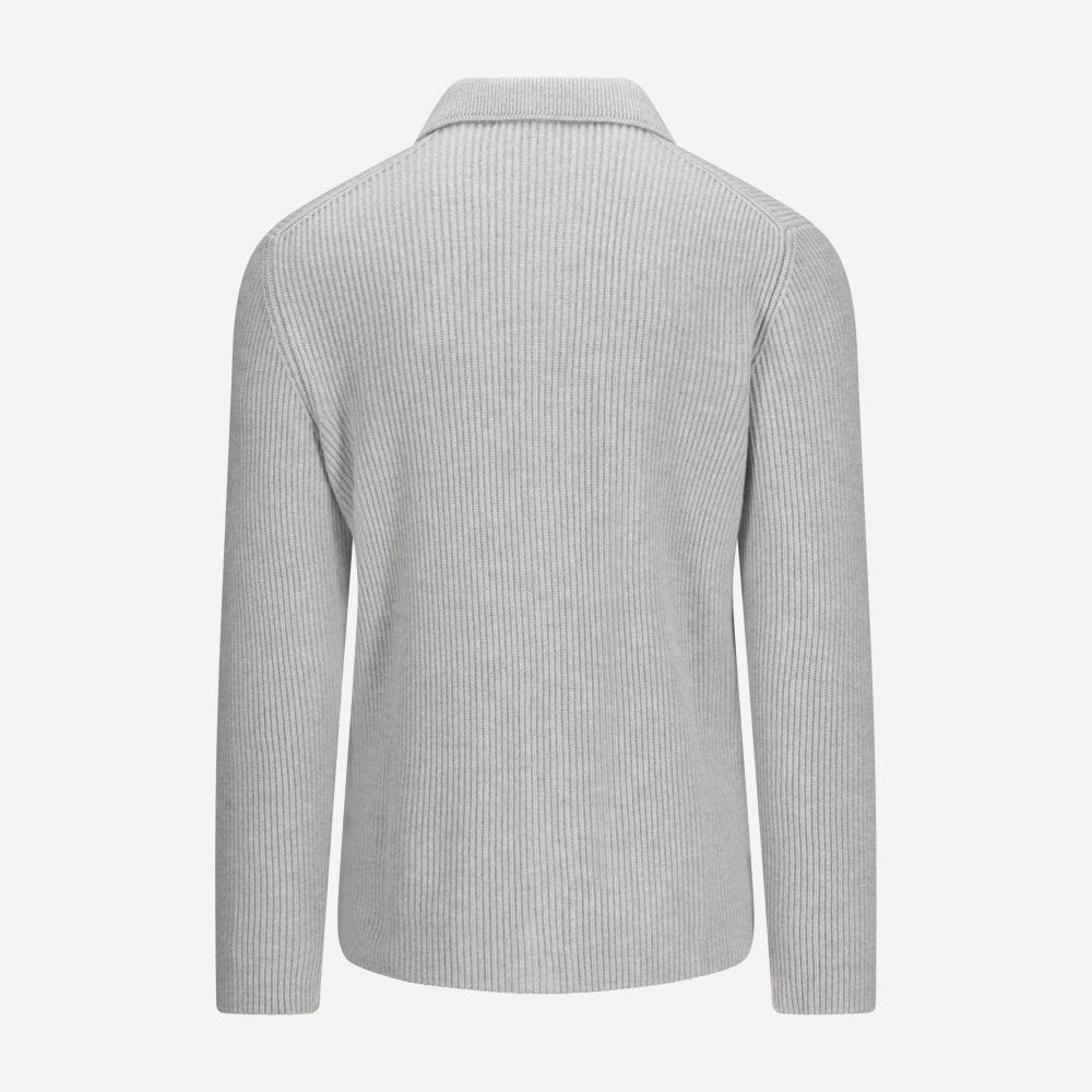 Overshirt Rib Cashmere - Light Grey