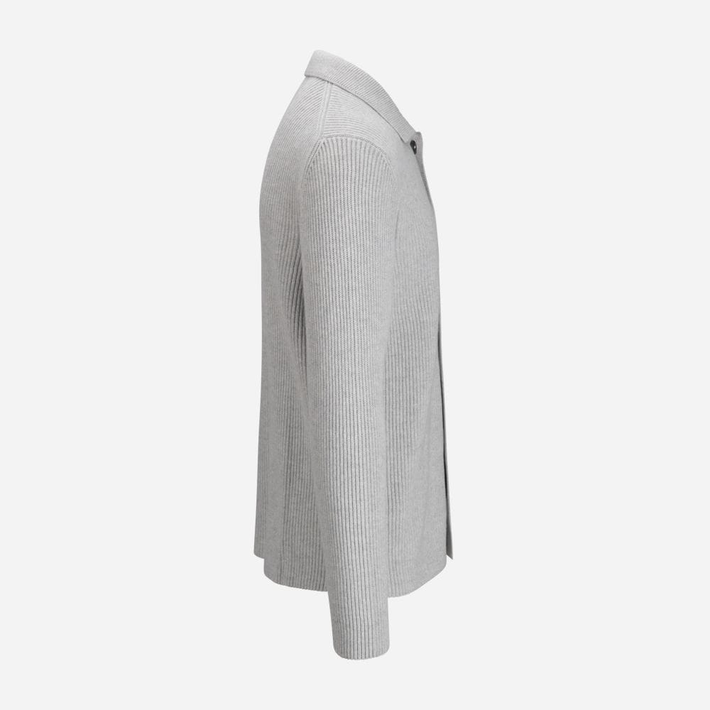 Overshirt Rib Cashmere - Light Grey