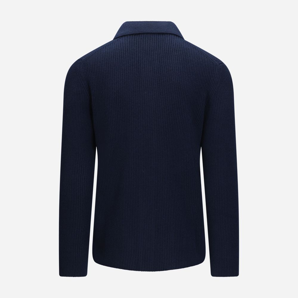 Overshirt Rib Cashmere - Navy