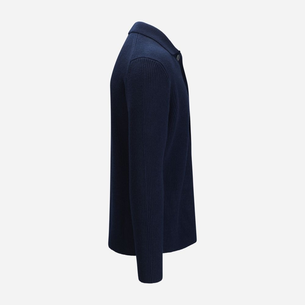 Overshirt Rib Cashmere - Navy