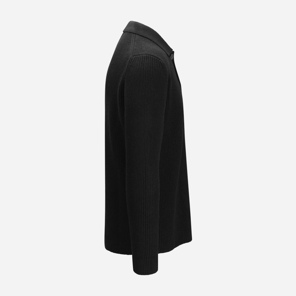 Overshirt Rib Cashmere - Black