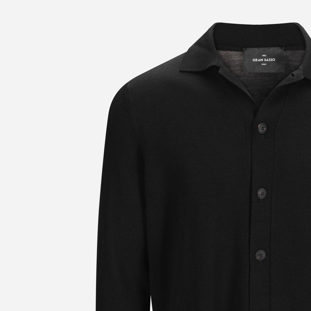 Overshirt Merino Wool - Black