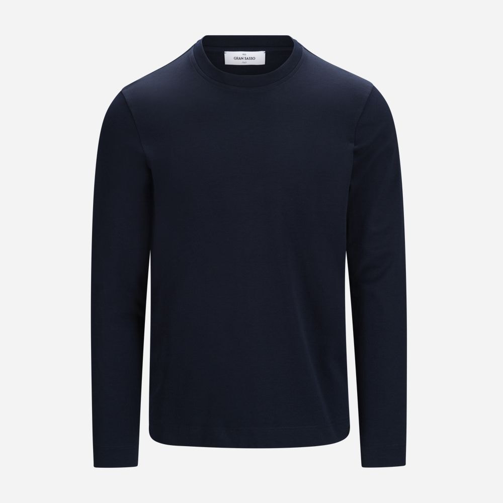 T-Shirt Longsleeve Cotton - Navy