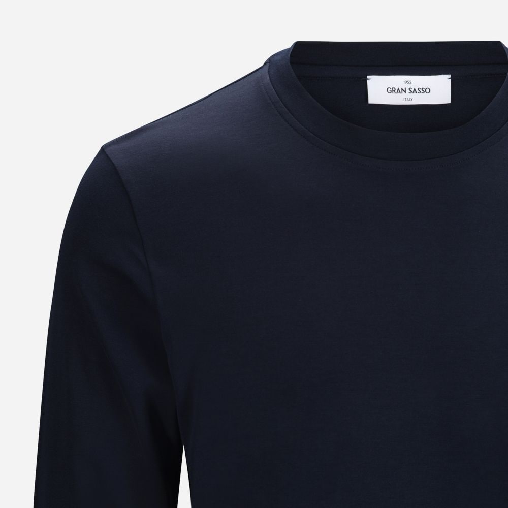T-Shirt Longsleeve Cotton - Navy