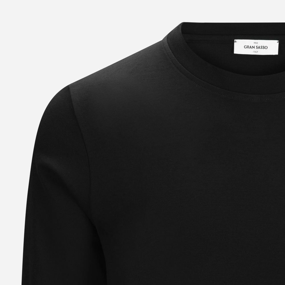 T-Shirt Longsleeve Cotton - Black