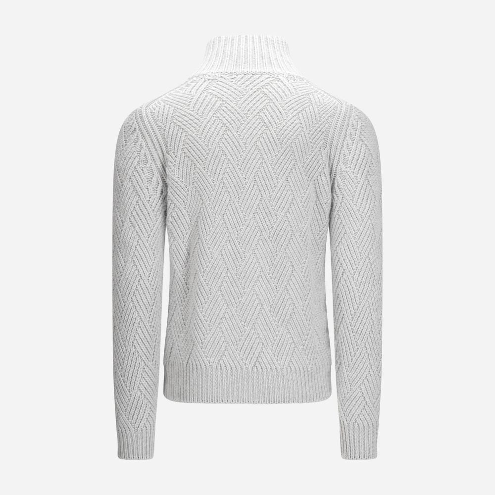 Full Zip Jacket Romb Cashmere - Light Grey