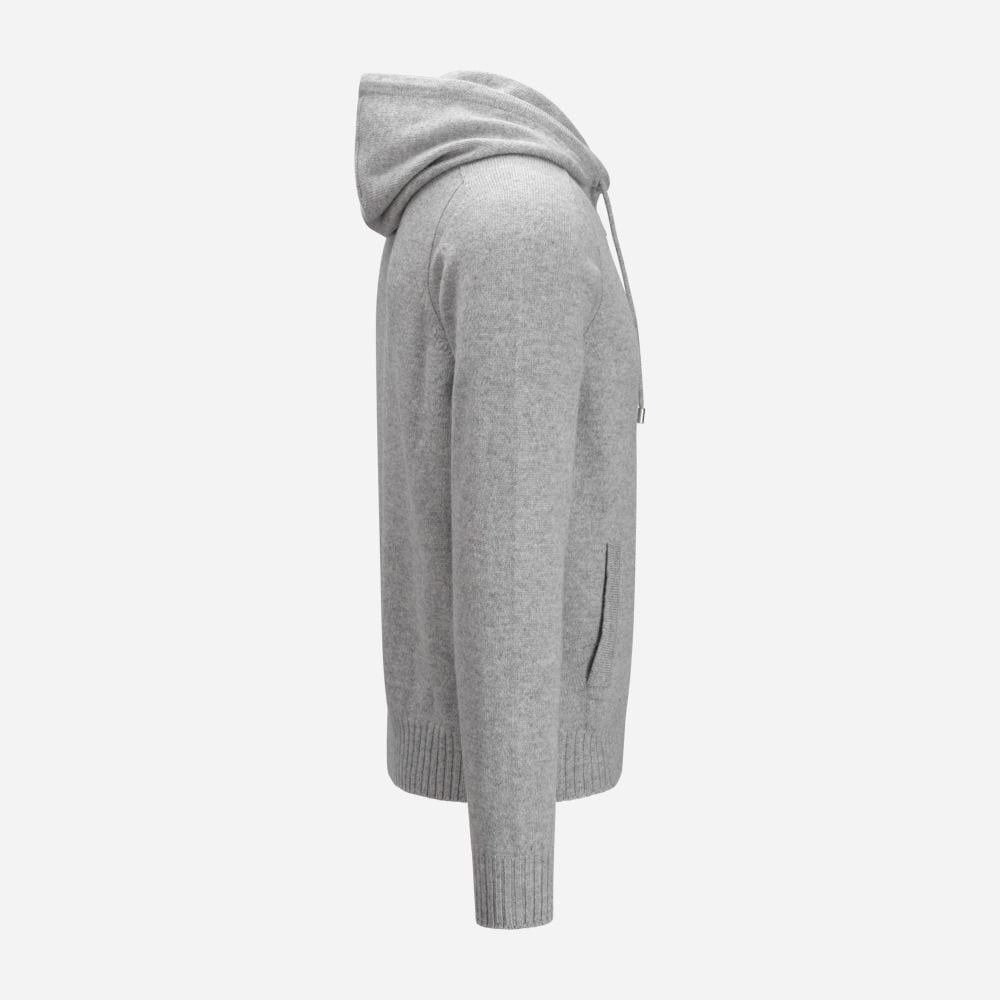 Full Zip Hoodie Jacket Wool - Light Grey