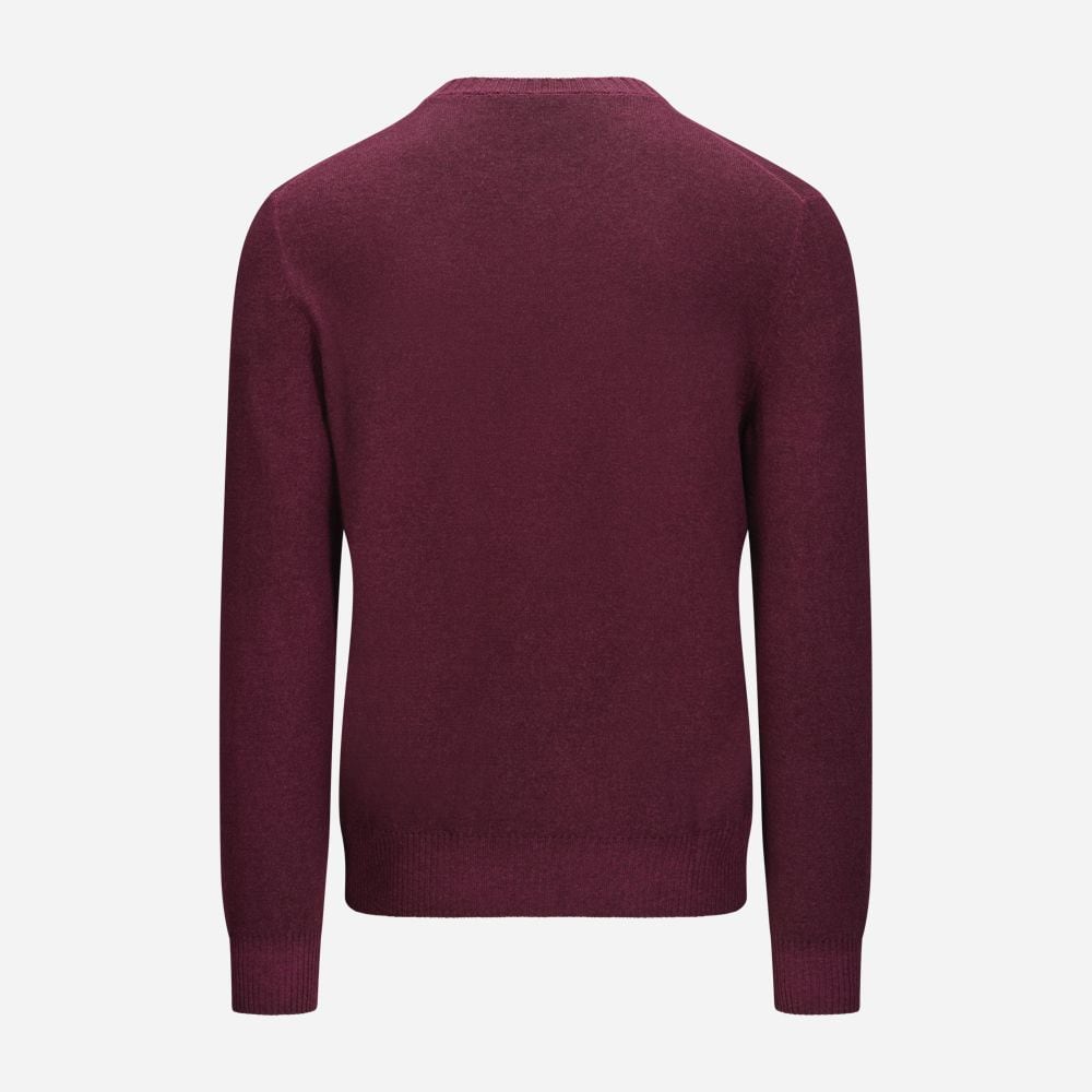 Crew Neck Vintage Wool-Cashmere - Burgundy